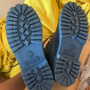 Timberland blue/grey construction boots